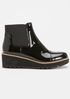 Chelsea Wedge Patent Leather Bootie