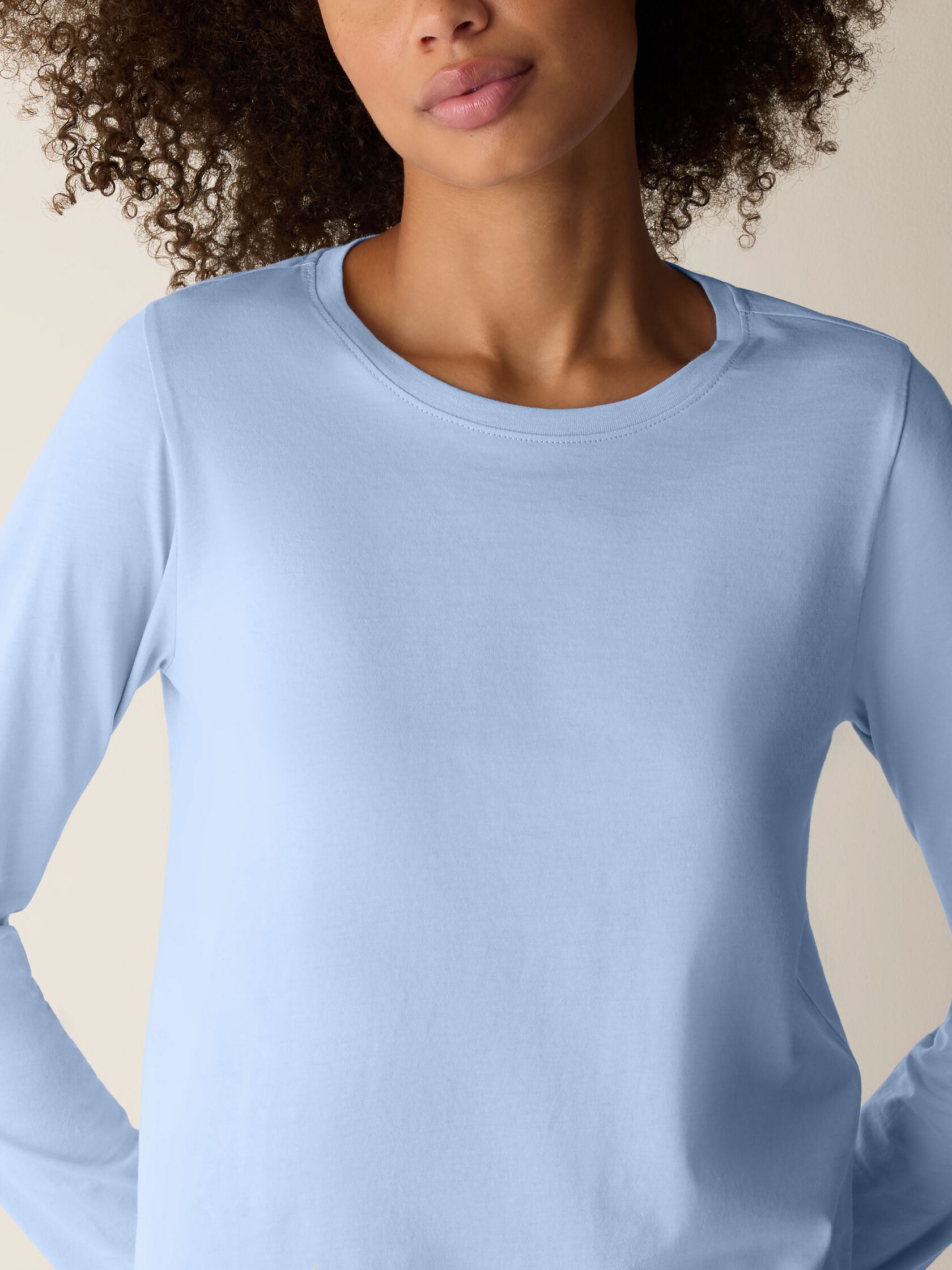 Organic Pima Cotton Jersey Long-Sleeve Tee