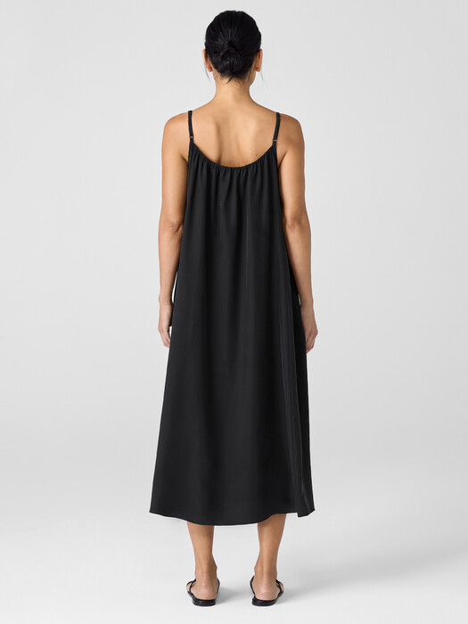 eileen fisher silk cami dress Hammered Silk Cotton Cami Dress