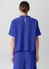 Woven Pliss&eacute; Mock Neck Top