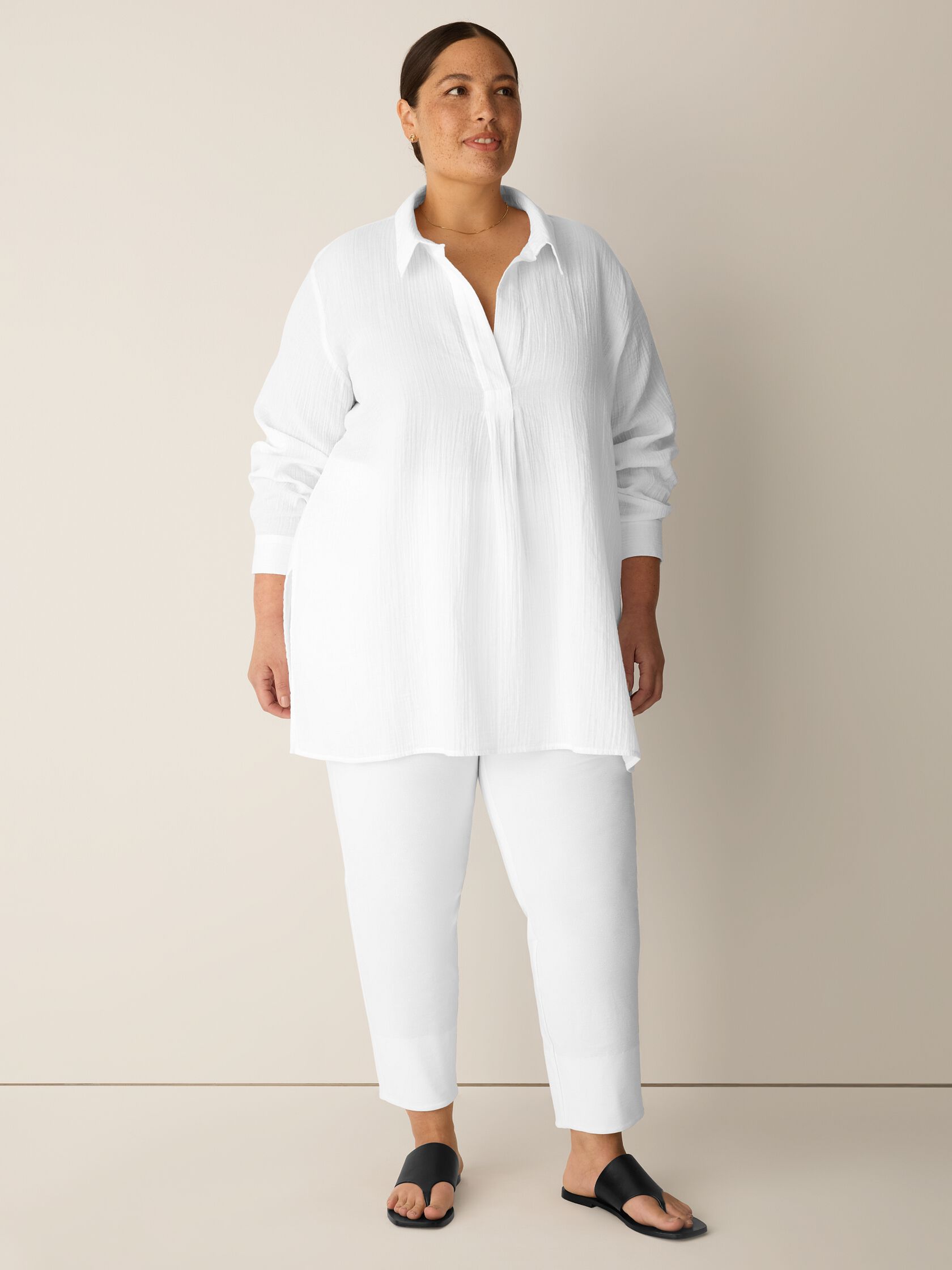 Washable Stretch Crepe Slim Pant