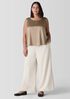 Stretch Silk Charmeuse Ballet Neck Tank