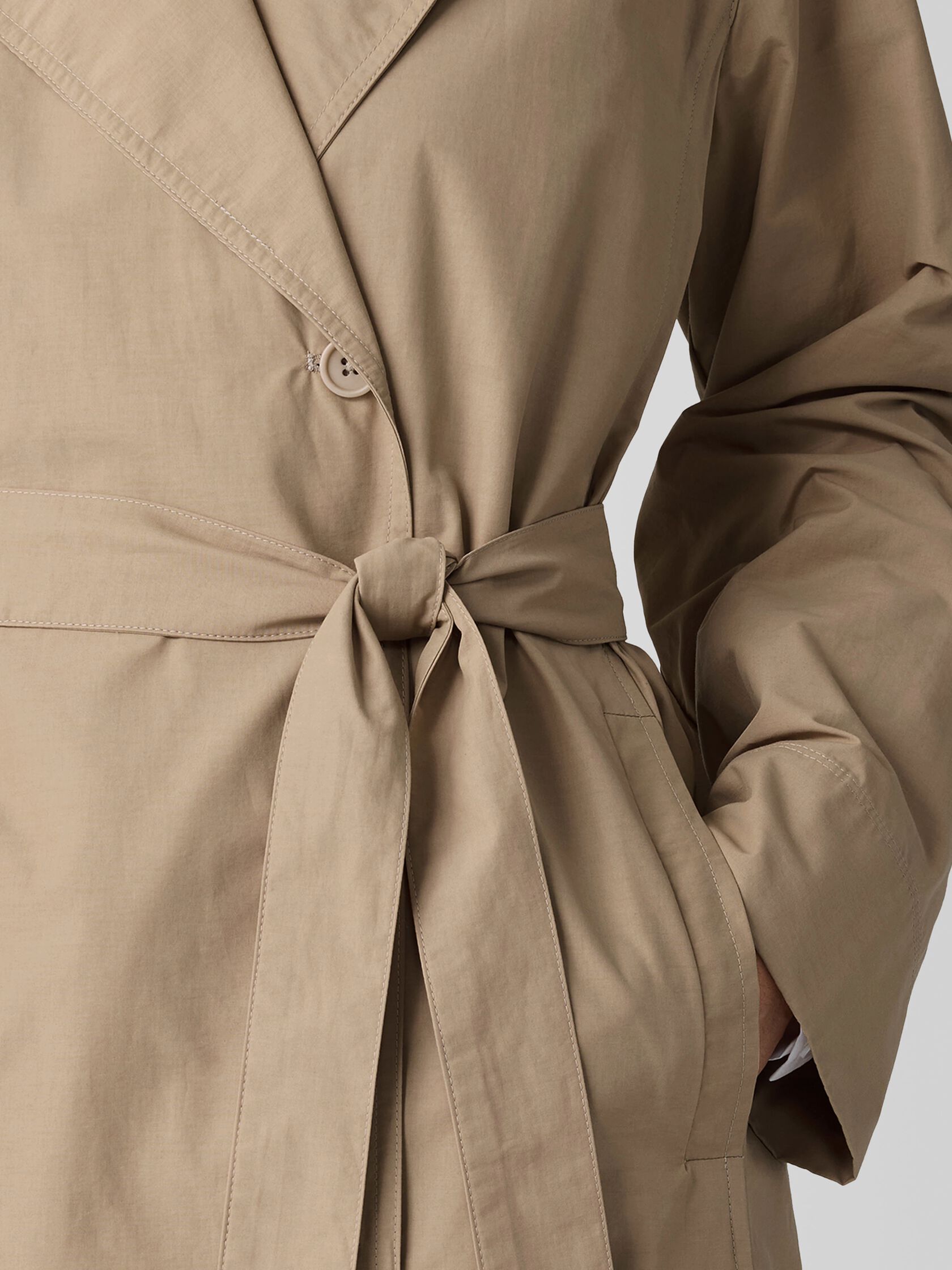 Light Cotton Nylon Trench Coat