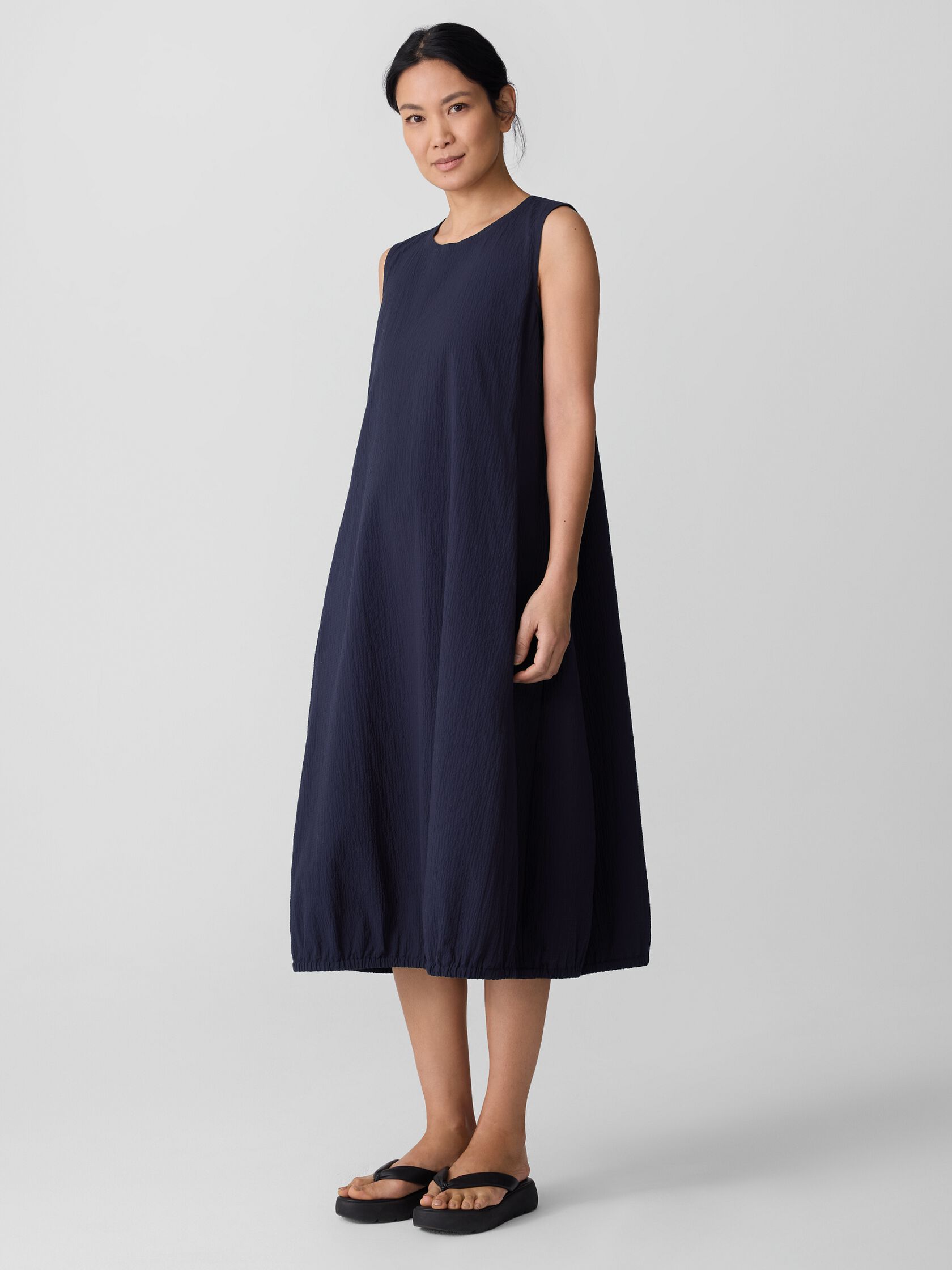 Organic Cotton Pucker Lantern Dress