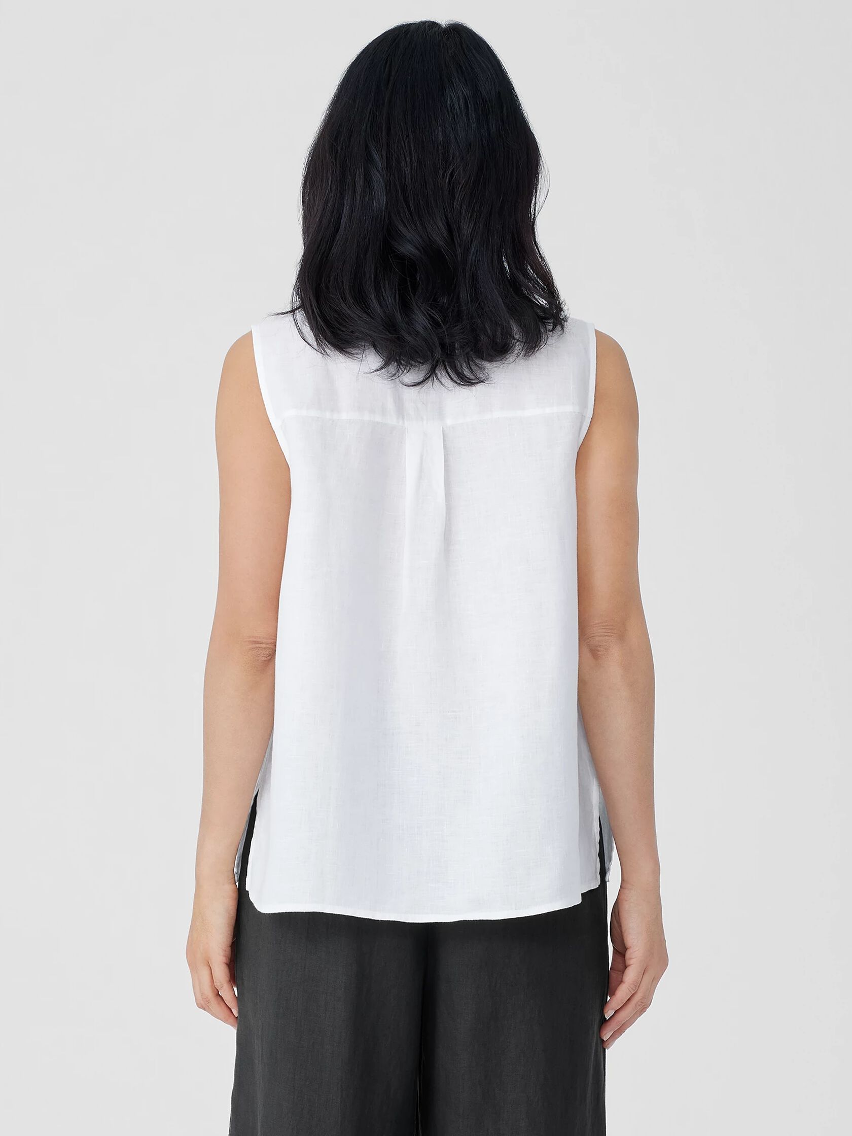 Handkerchief Linen Sleeveless Shirt