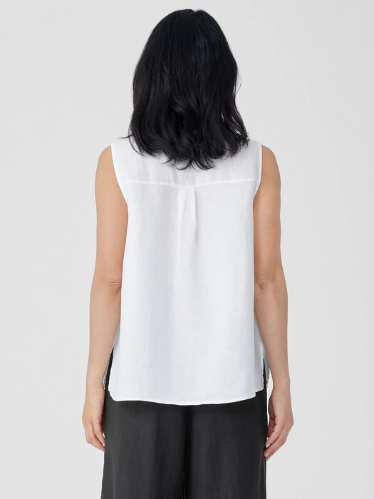 Handkerchief Linen Sleeveless Shirt