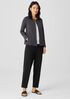 Organic Cotton Ponte Zip-Front Jacket