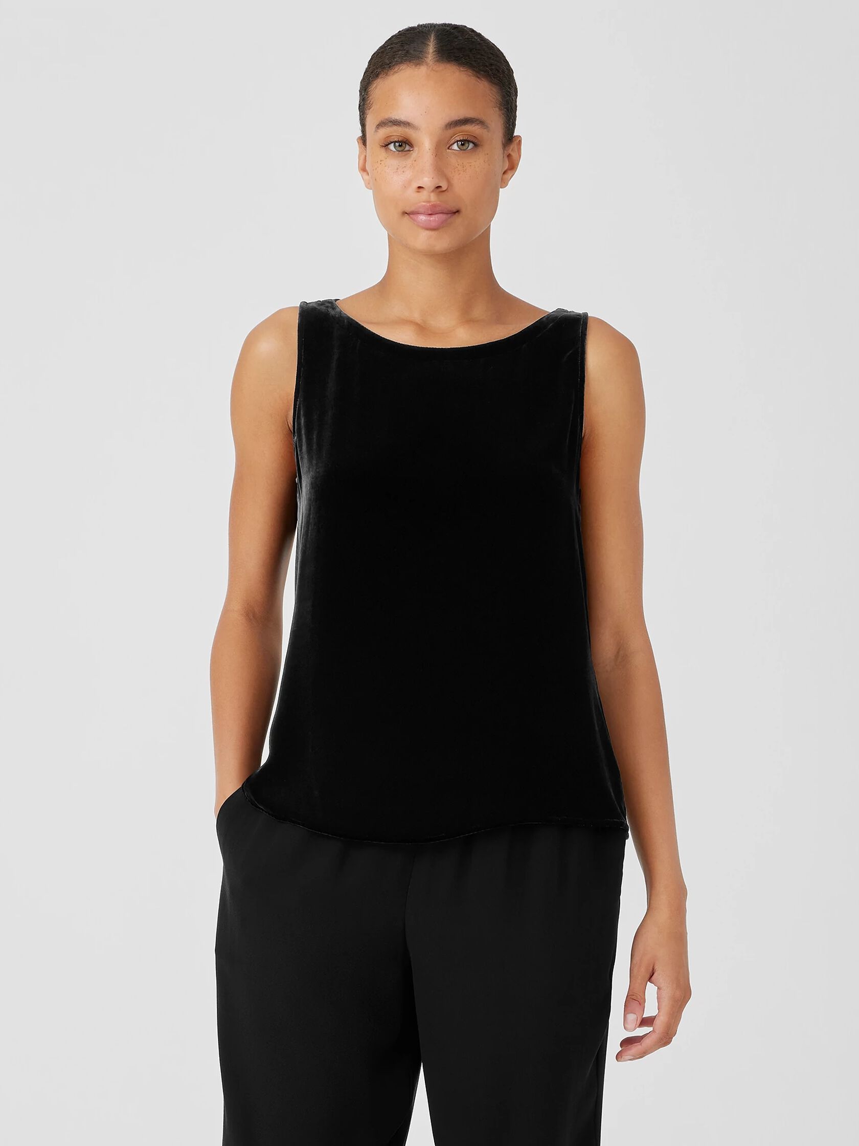 Velvet Bateau Neck Tank