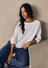 Organic Linen Cotton Slub Bateau Neck Top