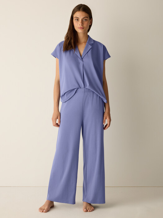 Organic Cotton Interlock Wide-Leg Sleep Pant