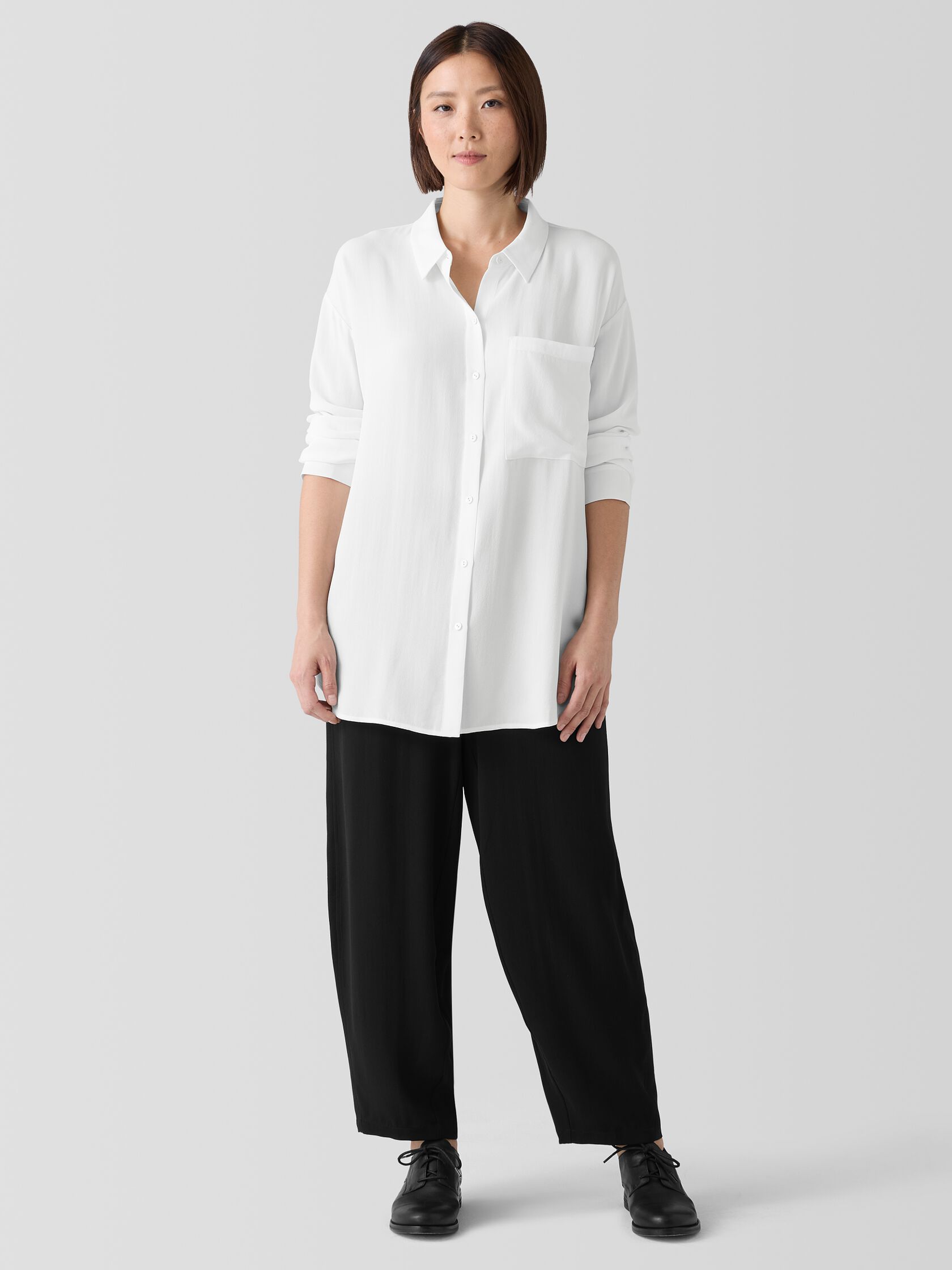 Silk Georgette Crepe Lantern Pant