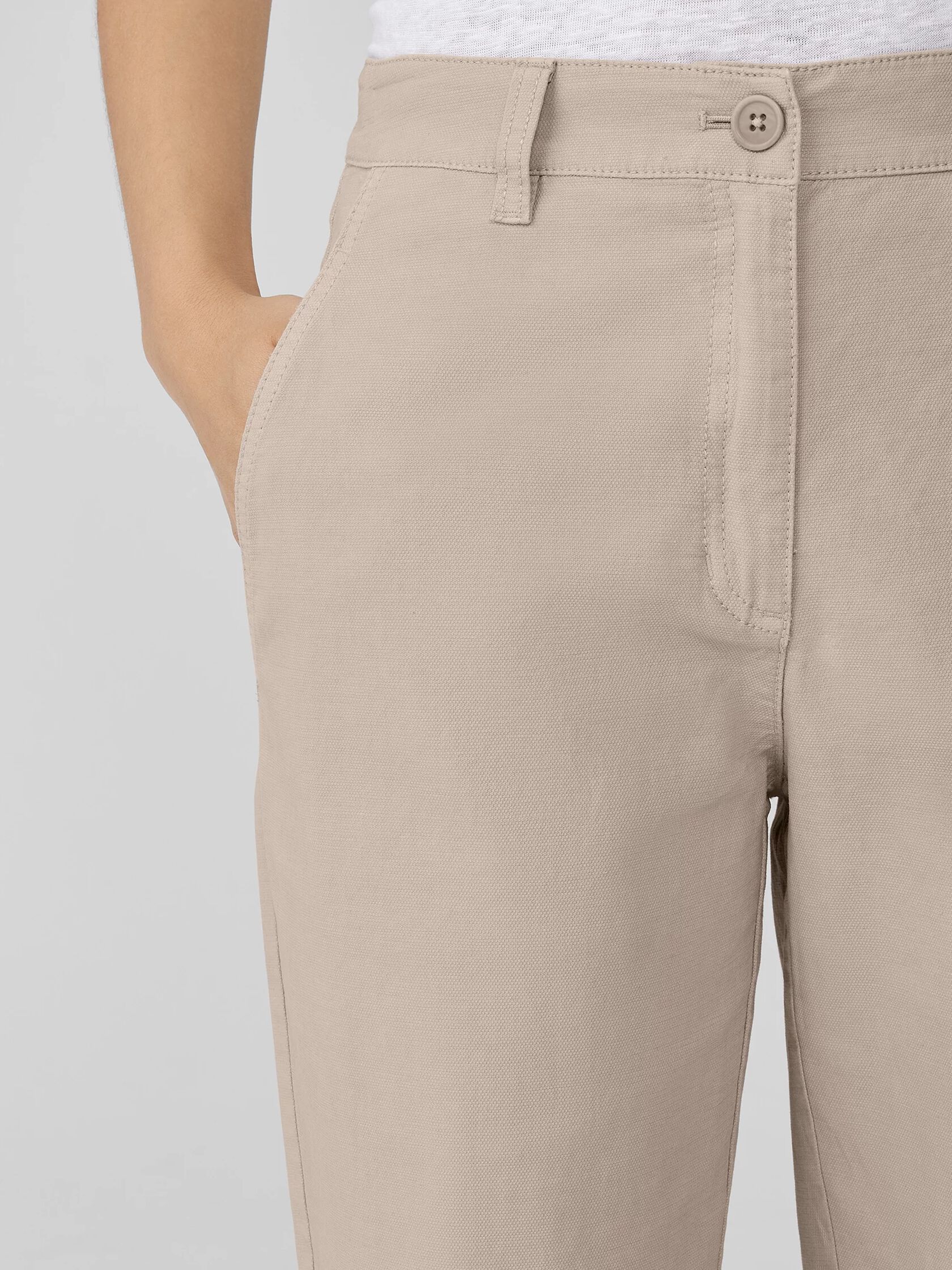 Cotton Hemp Stretch Tapered Pant