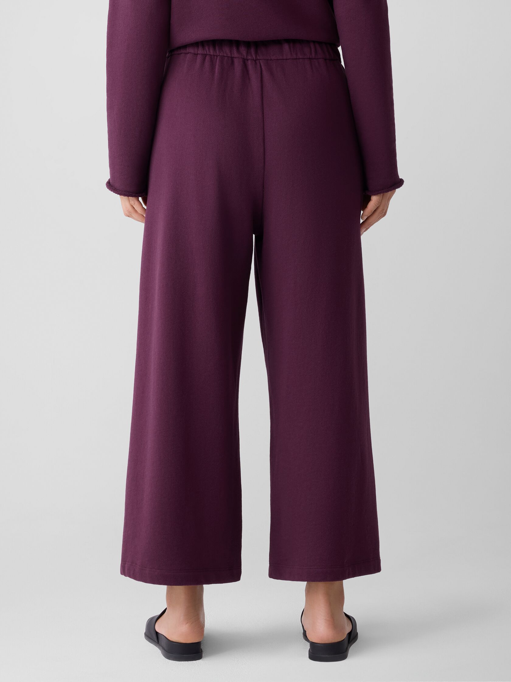 Lightweight Organic Cotton Terry Wide-Leg Pant