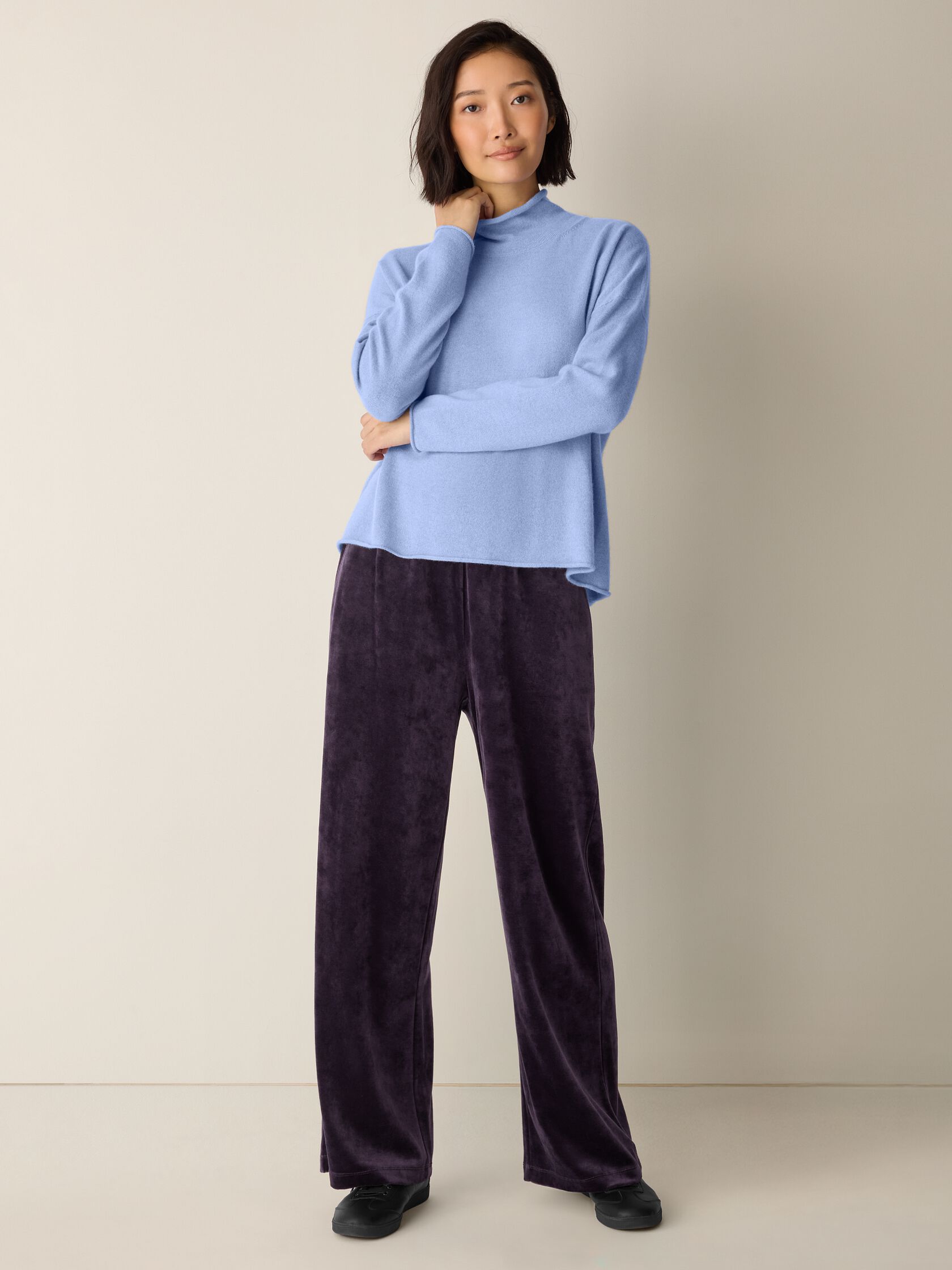 Italian Cashmere Turtleneck Top