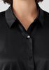 Stretch Silk Charmeuse Classic Collar Shirt