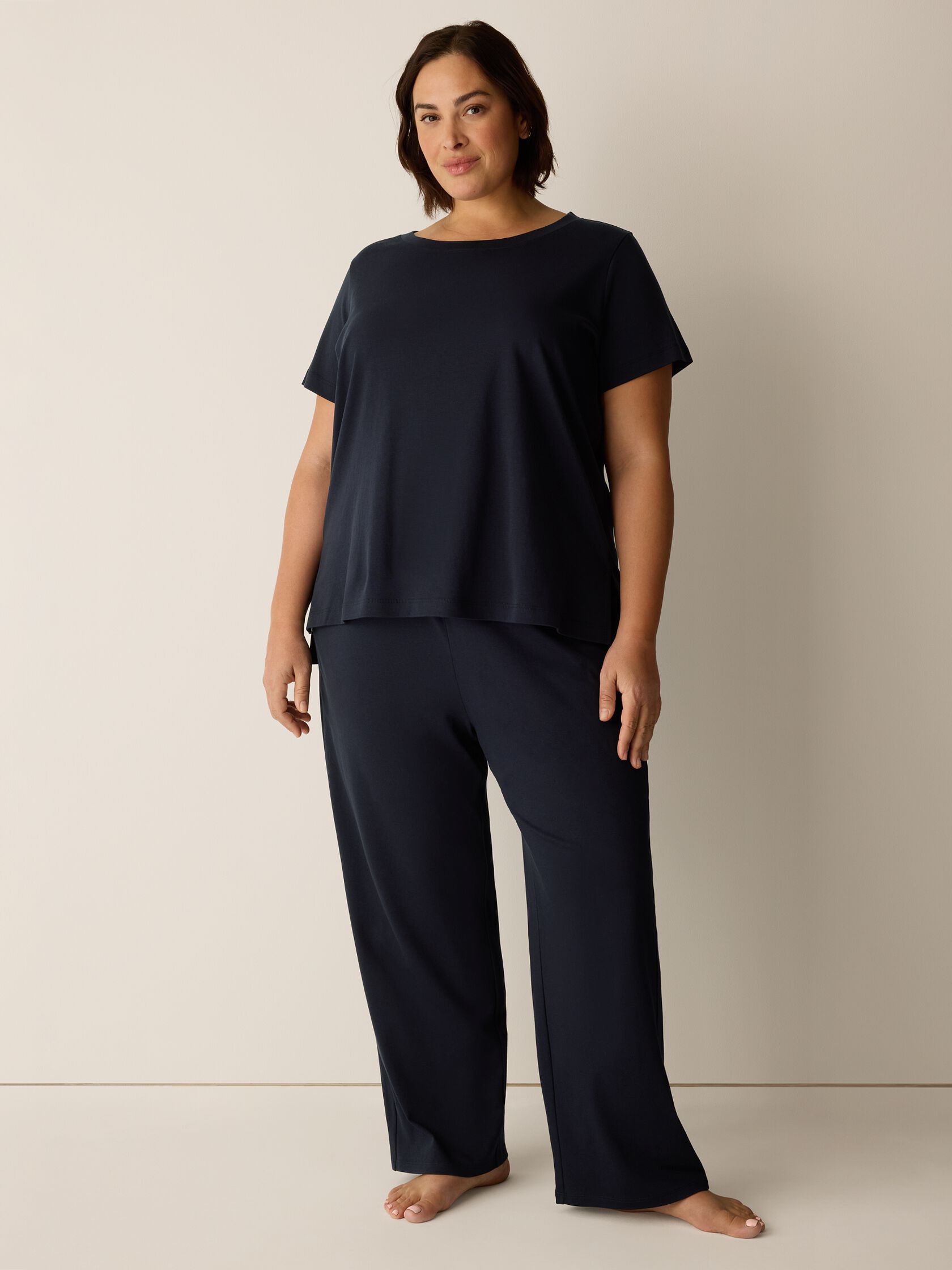 Organic Cotton Interlock Straight Sleep Pant