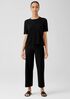 Organic Cotton Linen Slub Jewel Neck Top