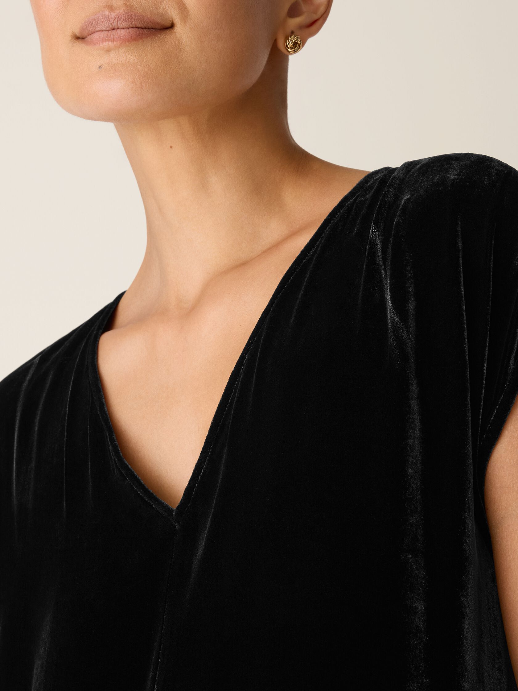 Velvet V-Neck Dress