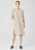 Organic Linen Mandarin Collar Dress