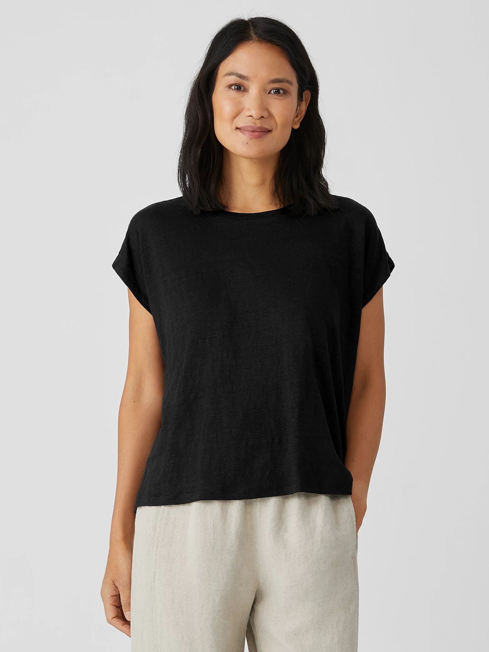 Organic Linen Jersey Square Top