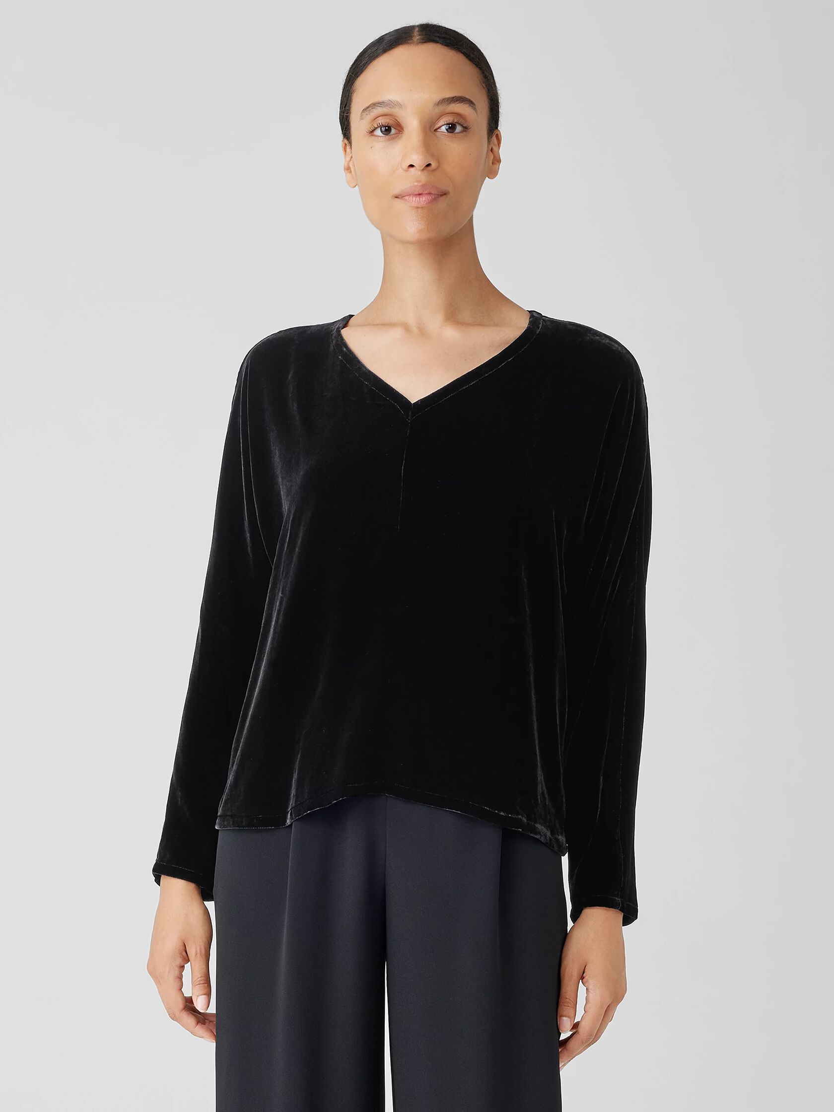 Velvet V-Neck Top