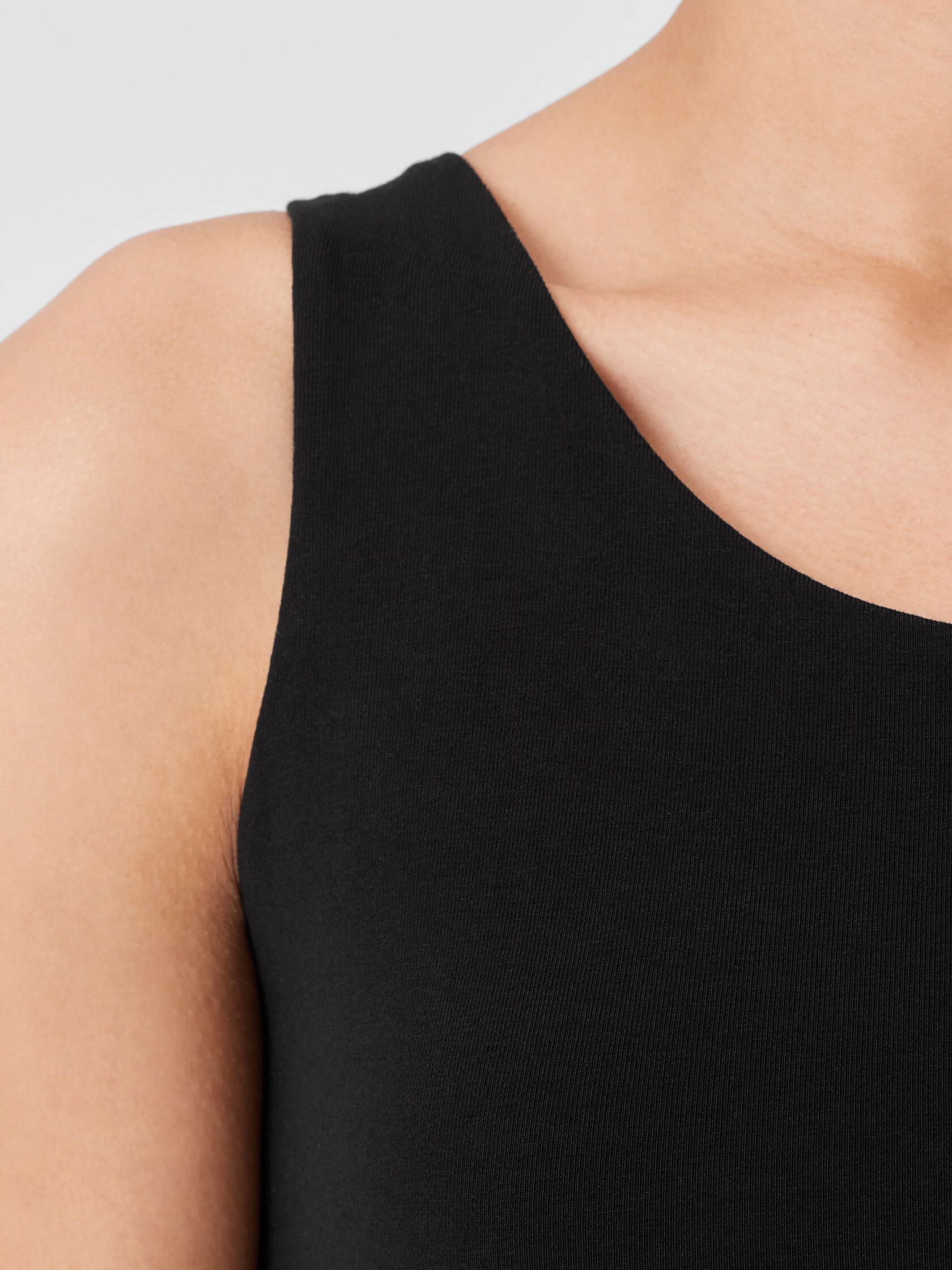 Pima Cotton Stretch Jersey Cropped Tank