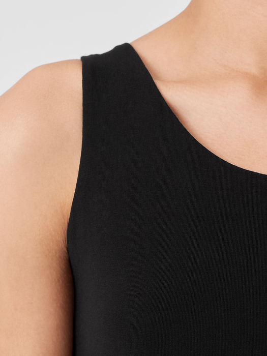 Pima Cotton Stretch Jersey Cropped Tank