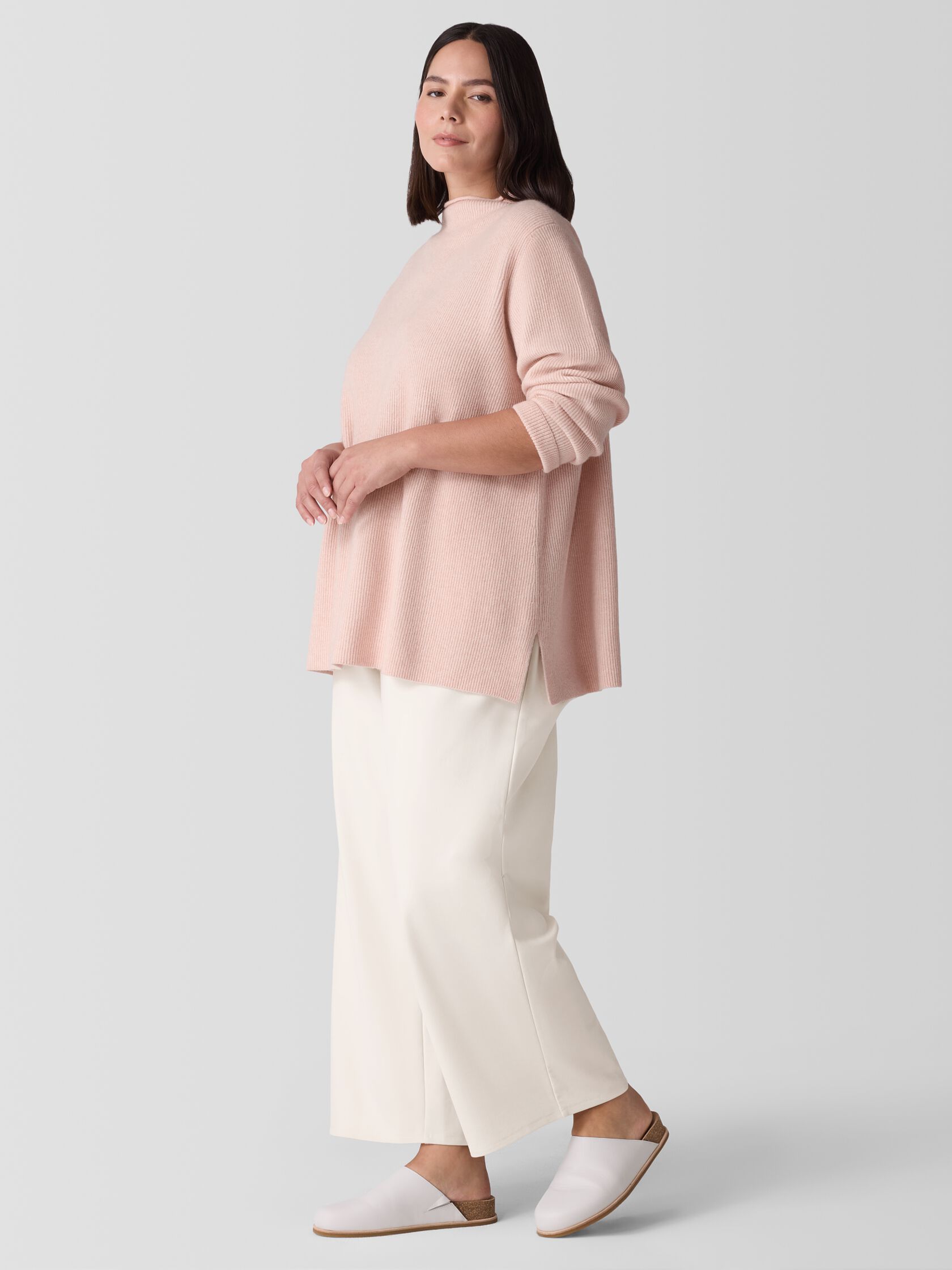 Italian Cashmere Funnel Neck Top