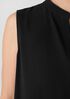 Silk Georgette Crepe Sleeveless Shirt