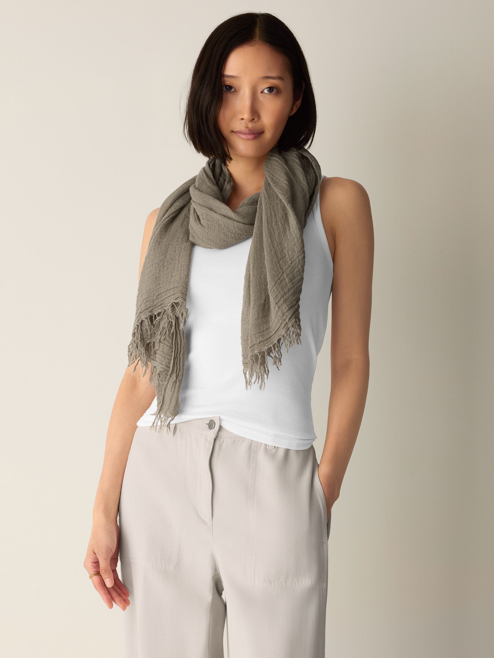 Cozy Crinkle Gauze Scarf