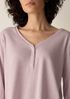 Organic Cotton Rib V-Neck Sleep Top