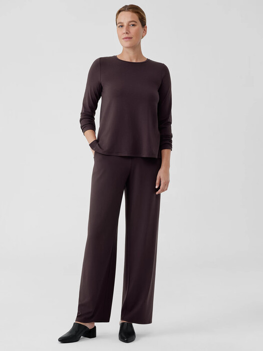 Stretch Jersey Knit Straight Pant