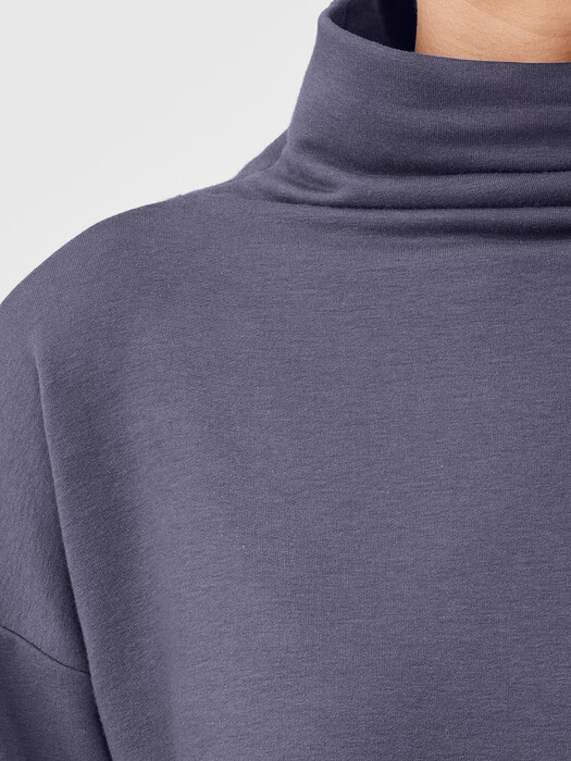 Cozy Brushed Terry Hug Funnel Neck Top