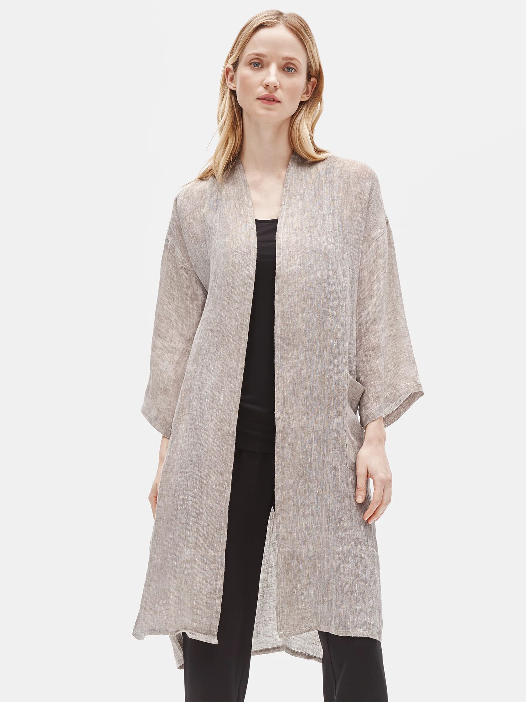Organic Linen Gauze High Neck Jacket