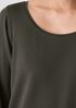 Stretch Jersey Knit Scoop Neck Top