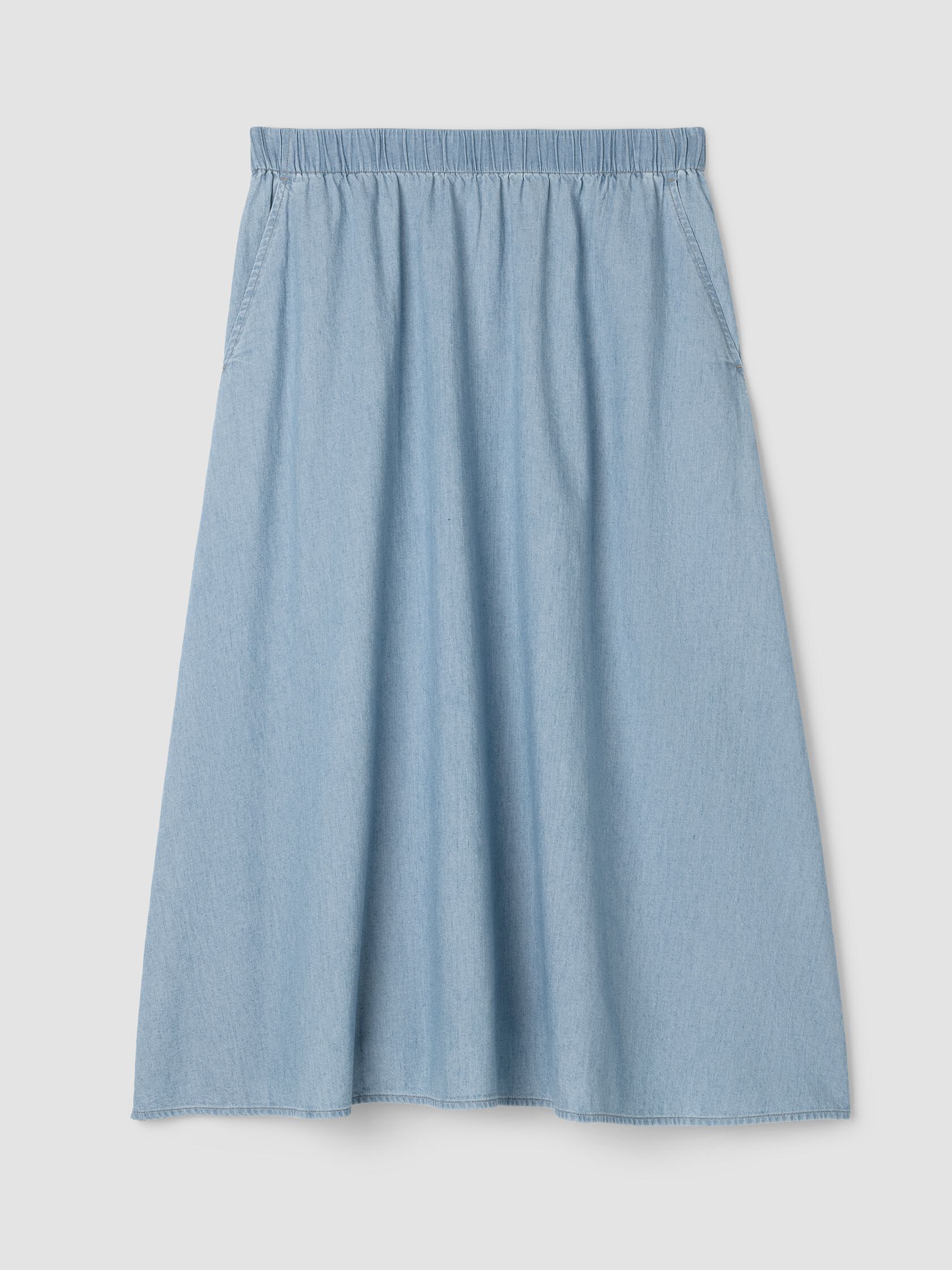 Airy Organic Cotton Twill Pocket Skirt