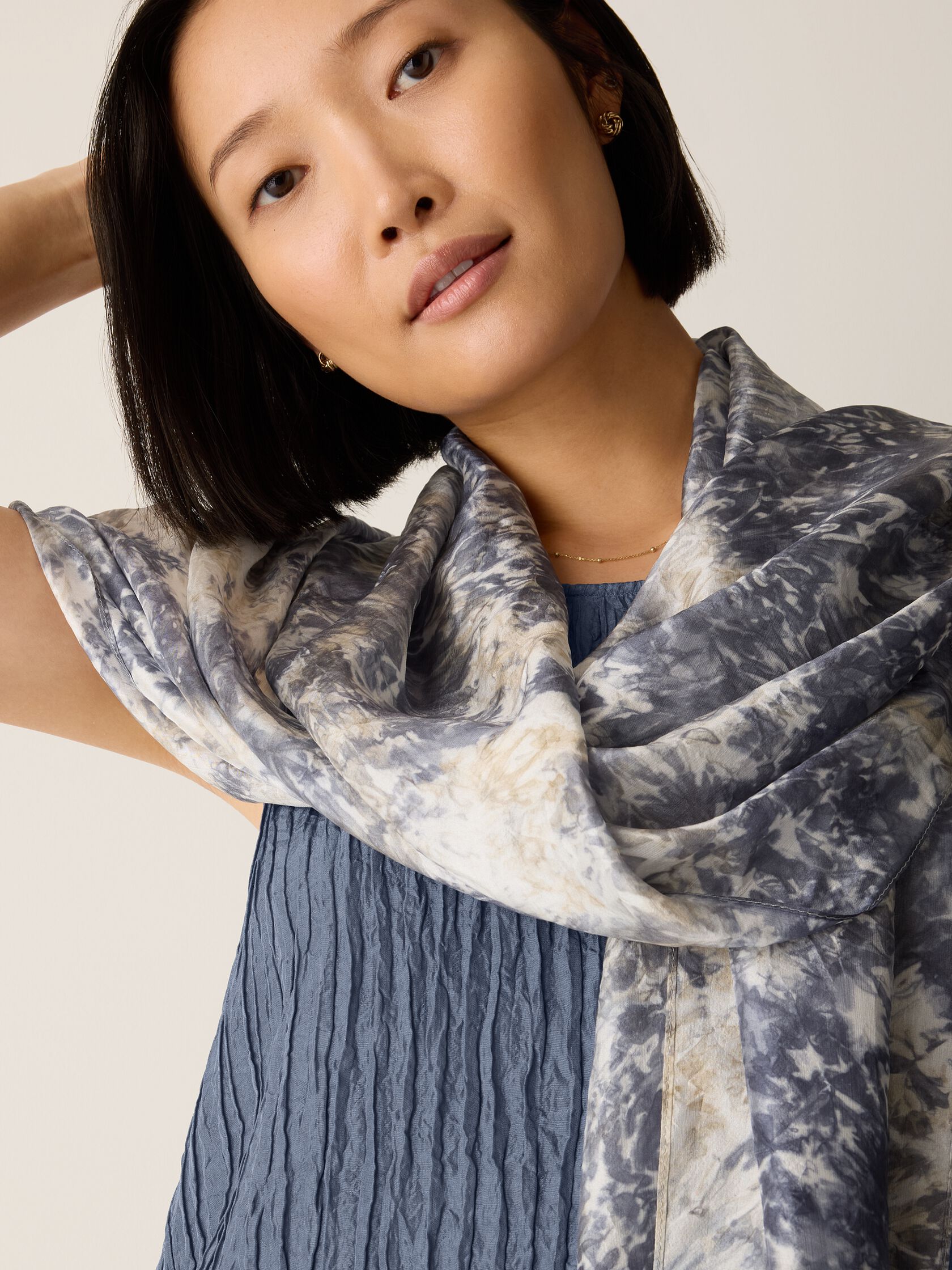 Hand-Dyed Silk Scarf