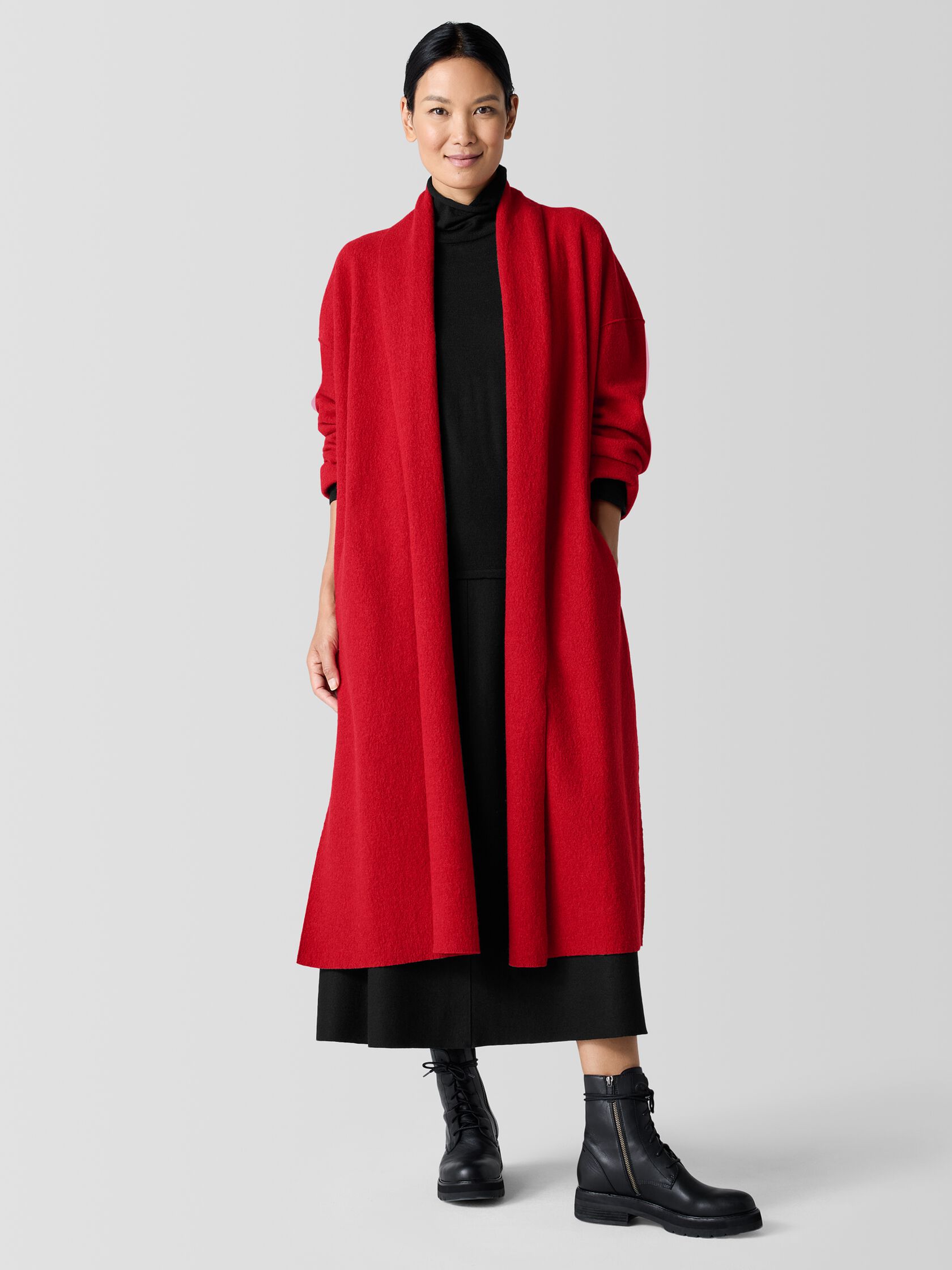 Lightweight Boiled Wool Icon Coat in Regenerative Wool