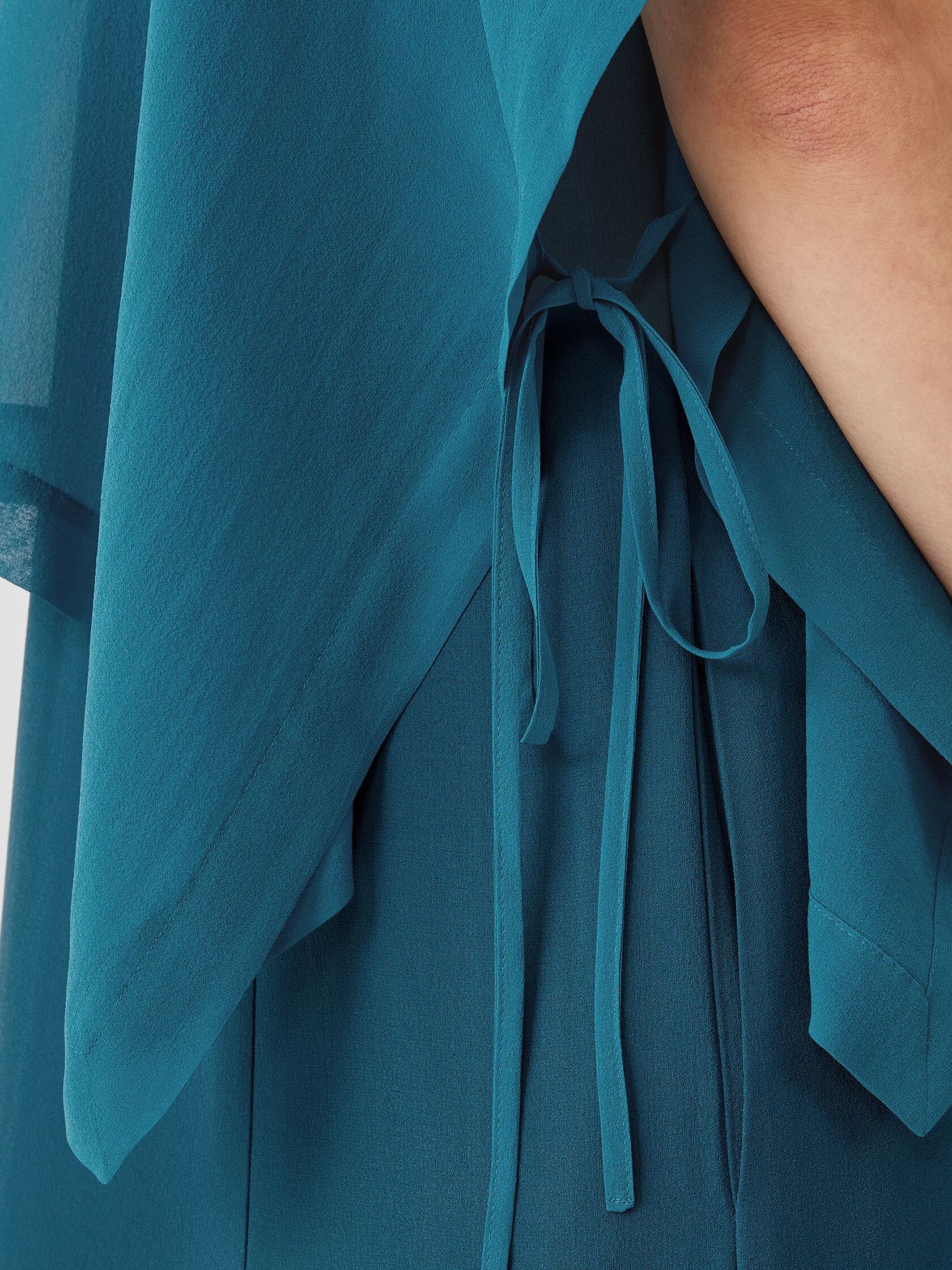 Sheer Silk Georgette Poncho