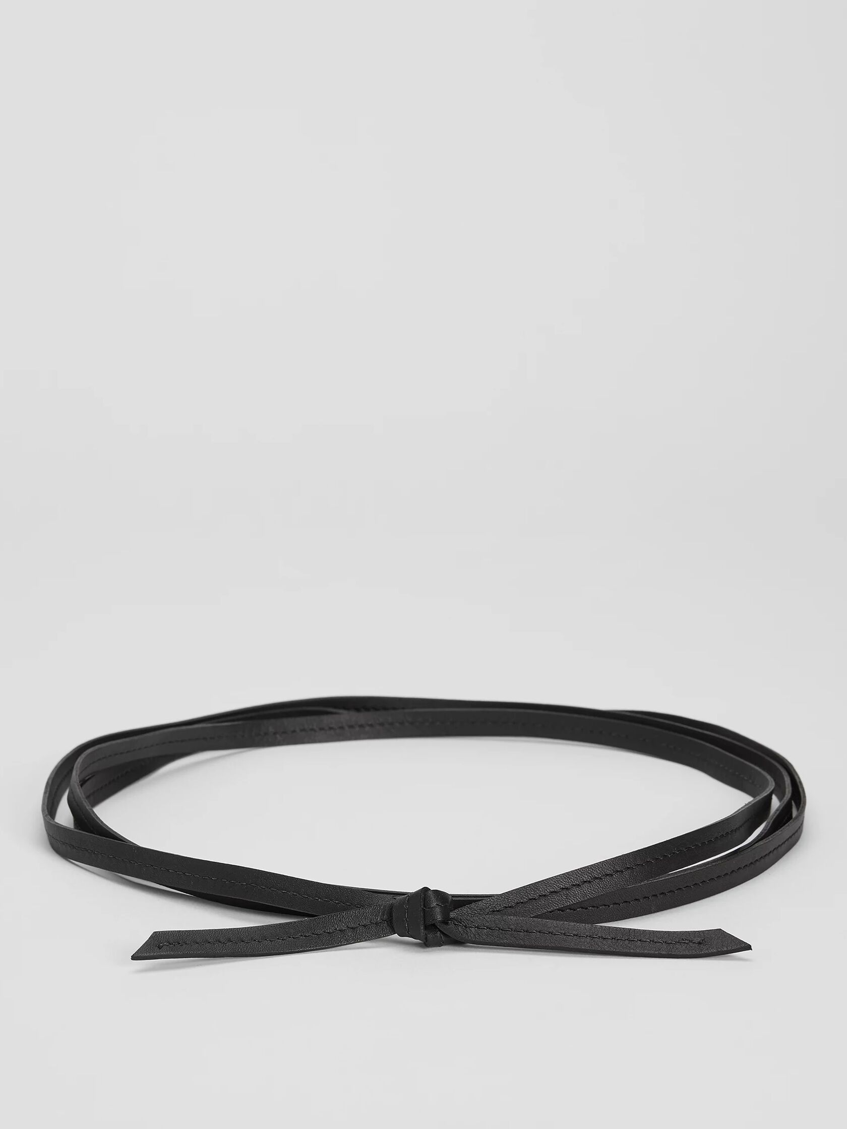 Buttery Leather Skinny Wrap Belt