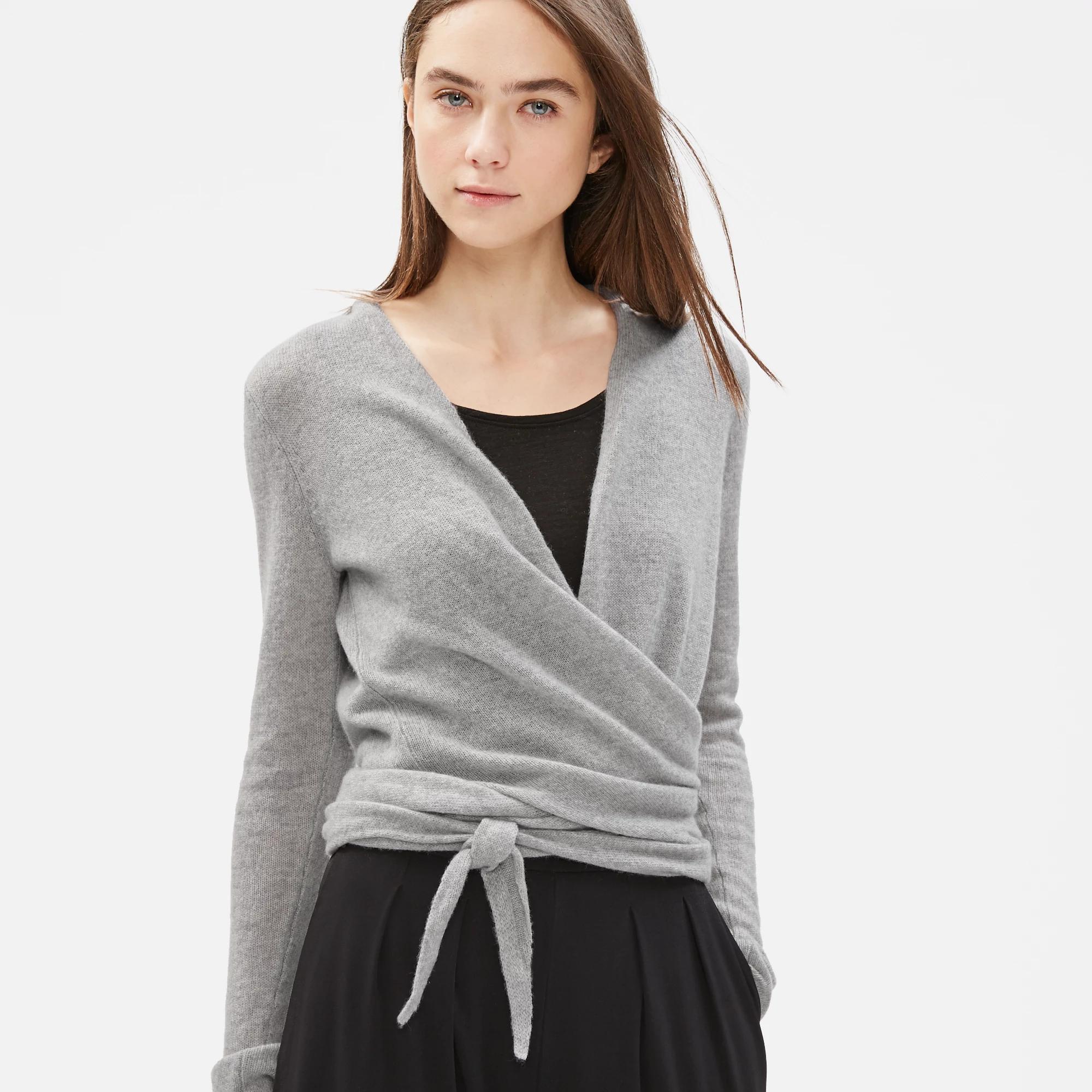 Recycled Cashmere Wrap Cardigan 