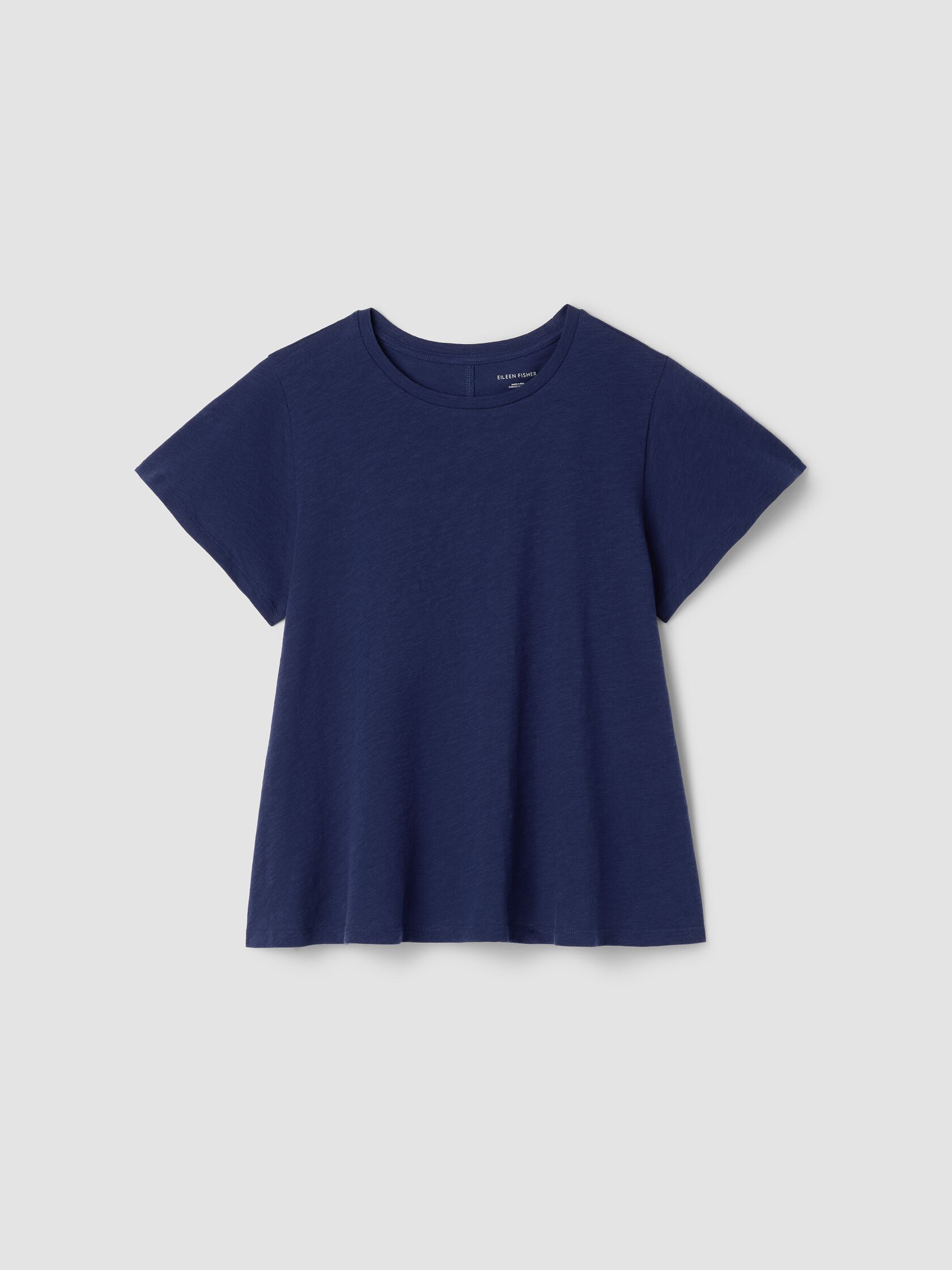 Organic Cotton Slubby Jersey Crew Neck Tee
