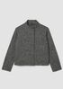 Organic Cotton Tweed Stand Collar Jacket