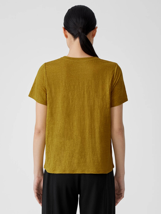Organic Linen Jersey Crew Neck Tee