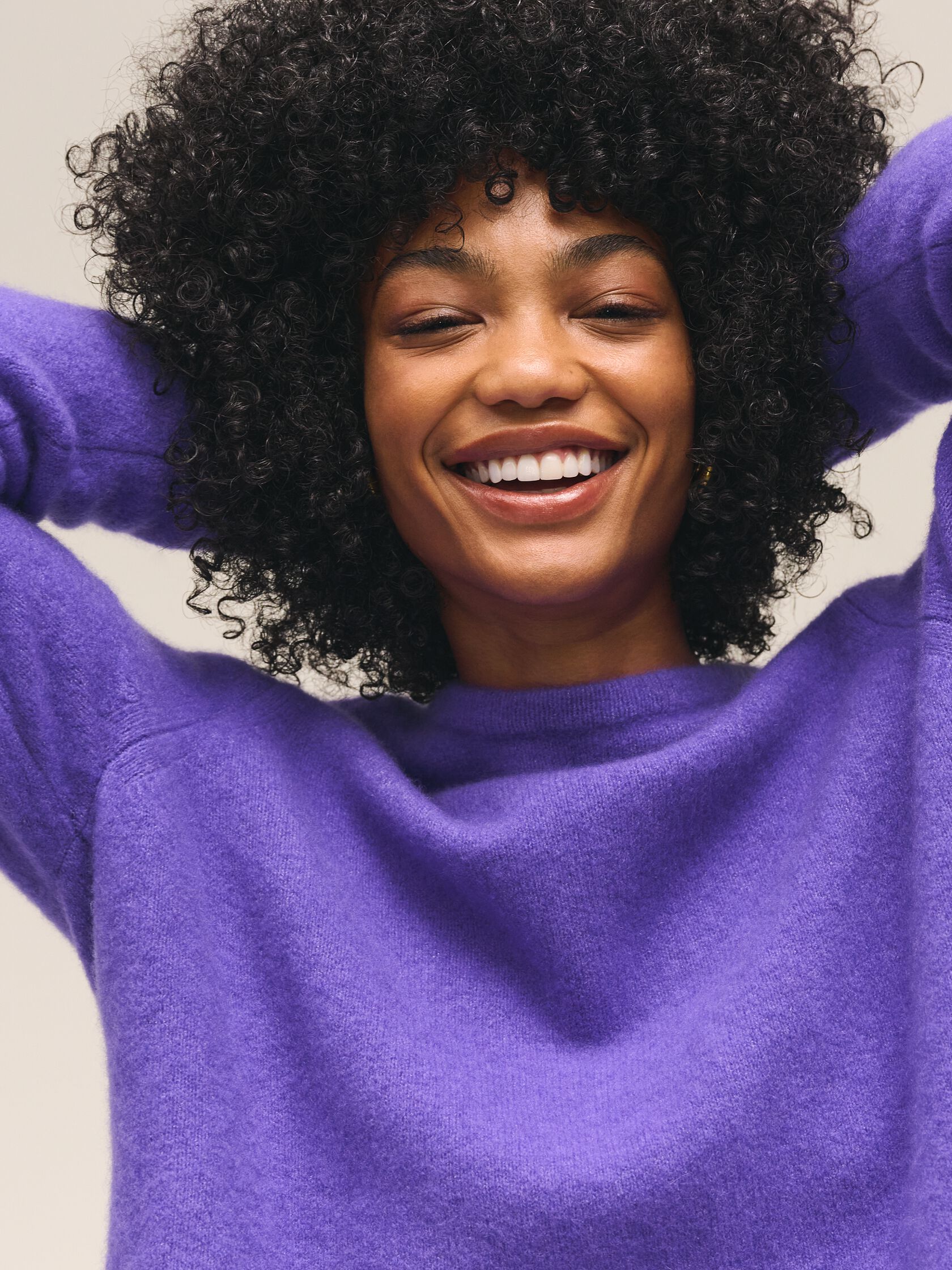 Cashmere Silk Boucle Bliss Crew Neck Top