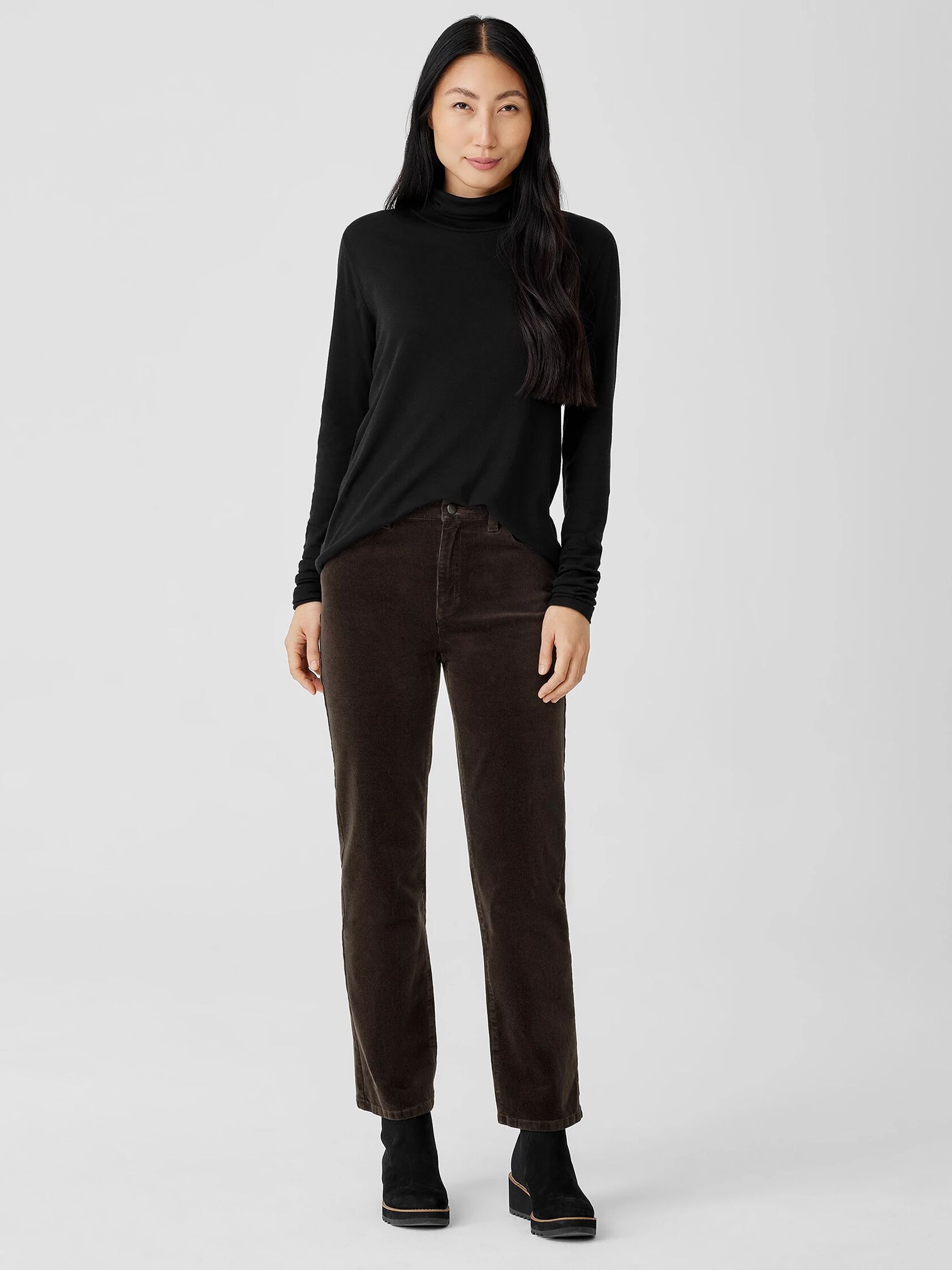 Organic Cotton Stretch Corduroy Straight Pant