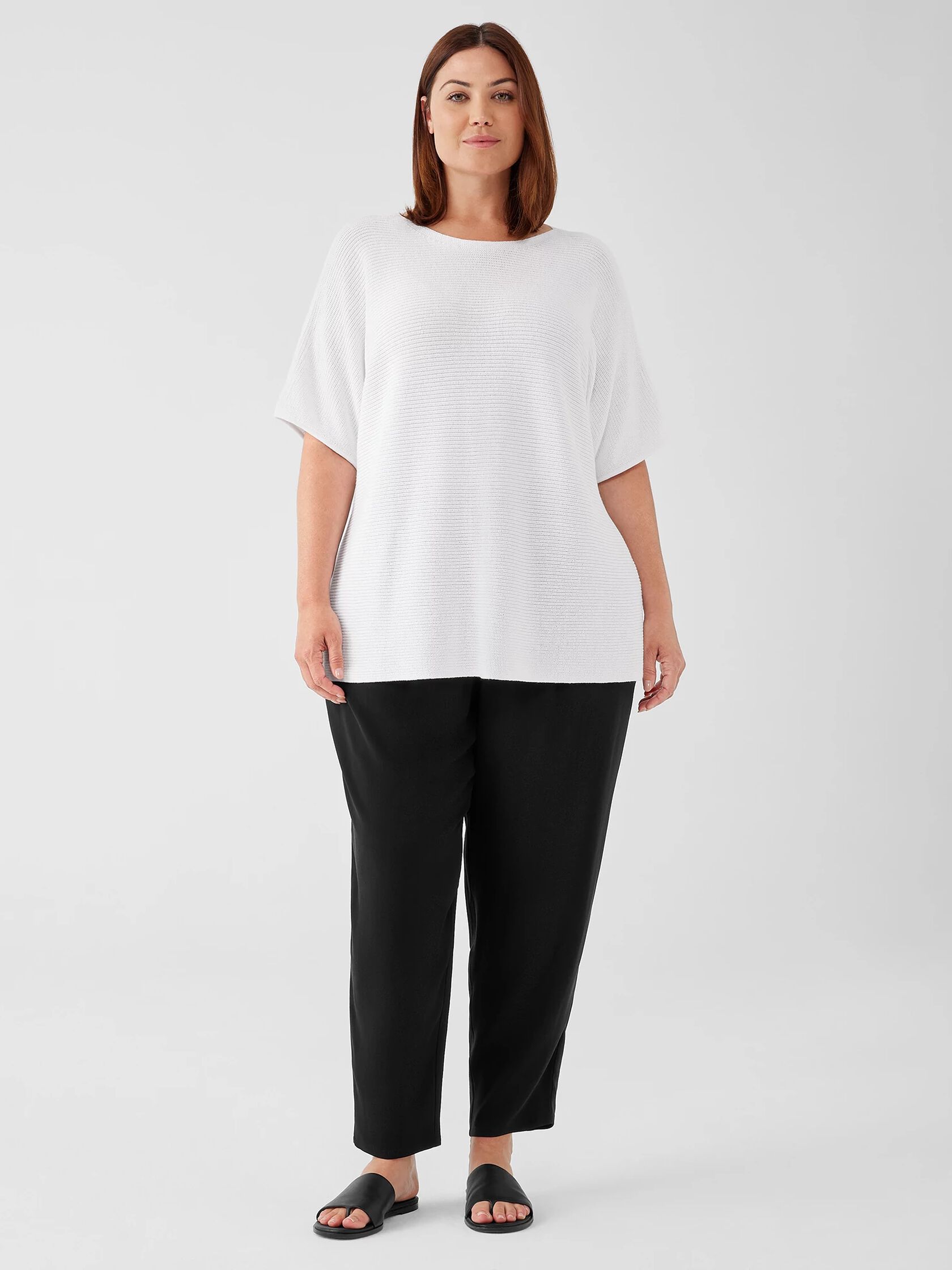 Peruvian Organic Cotton Crepe Bateau Neck Top