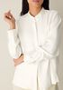 Silk Twill Band Collar Shirt