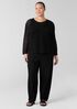 Organic Linen Cotton Cord Crew Neck Top