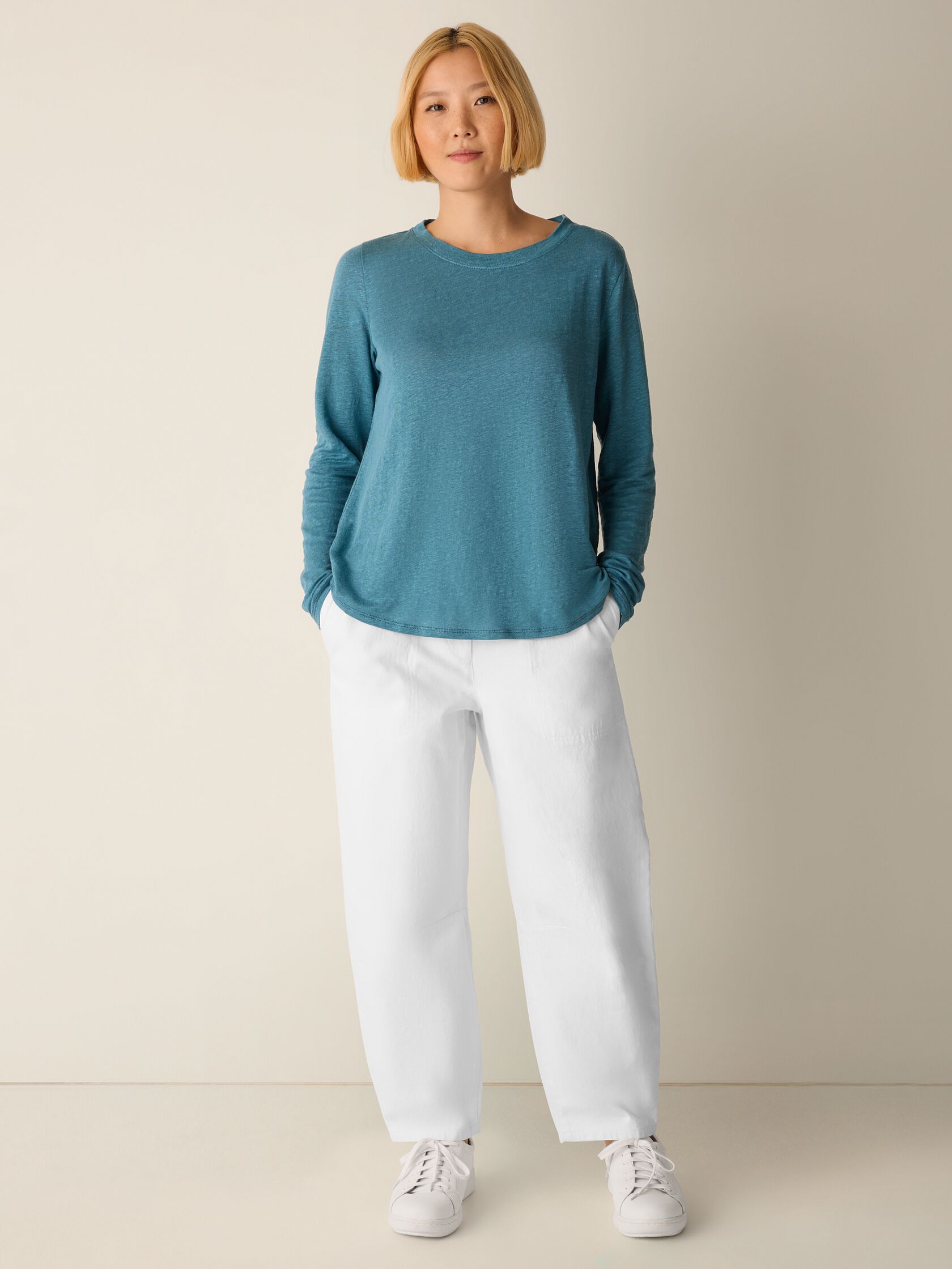 Organic Linen Jersey Long-Sleeve Tee